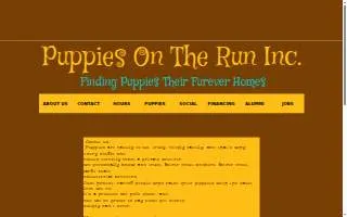 Puppies On The Run Inc website
