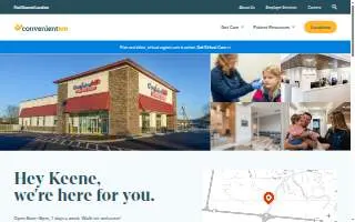 ConvenientMD Urgent Care of Keene website