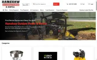 Hamshaw Outdoor Power & Rental website