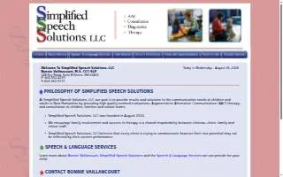 Simplified Speech Solutions, LLC website