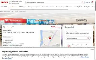 CVS Pharmacy of Laconia website