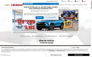 Irwin Chevrolet website
