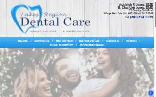 Lakes Region Dental Care website
