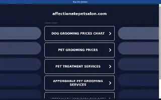 Affectionate Pet Salon website
