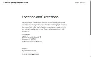 Creative Lighting Designs website