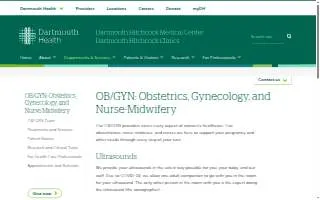Dartmouth Hitchcock Medical Center | OBGYN website