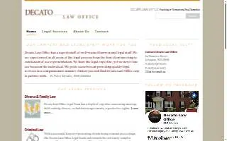 Decato Law Office website