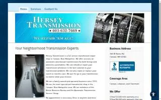 Hersey's Transmission Services website