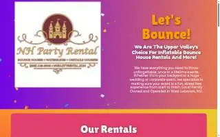 NH Party Rental Bounce Houses website