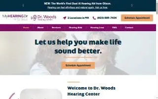 Dr. Woods Hearing Center website