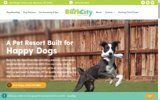 Bark City Doggy Daycare website