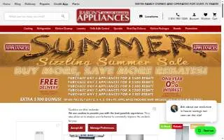 Baron's Major Brands Appliances- Manchester website