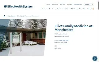 Elliot Family Medicine at Manchester website