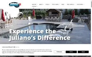 Juliano's Pools of Manchester website