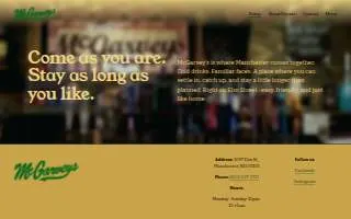 Mc Garvey's website