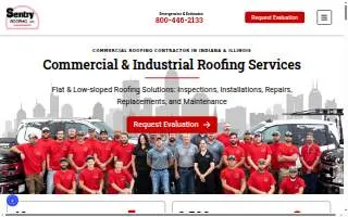 Sentry Roofing website