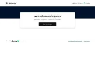 Adecco Staffing of Merrimack website