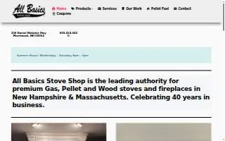 All Basics Stove Shop website