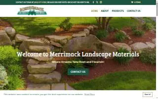 Merrimack Landscape Materials website
