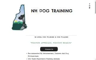NH Dog Training website