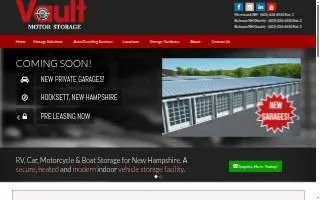 Vault Motor Storage website