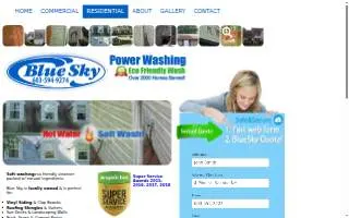 Blue Sky Power Washing of Milford website