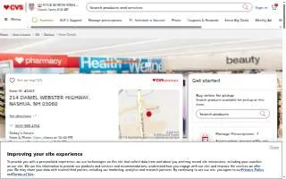 CVS Pharmacy of Nashua website