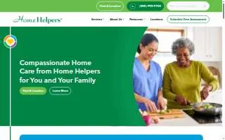Home Helpers Home Care of Nashua website