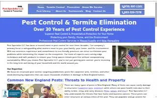 Pest Specialist LLC of Nashua website