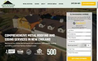 Advanced Metal Roofing of Portsmouth website