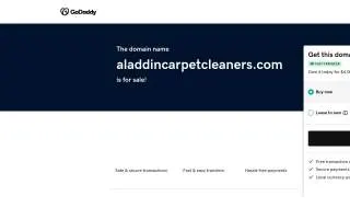 Aladdin Carpet Cleaners Inc website