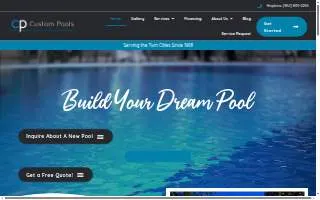 Custom Pools Inc. of Portsmouth website