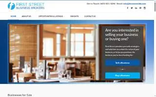 First Street Business Brokers, LLC website