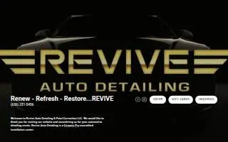 Revive Auto Detailing of Washington website
