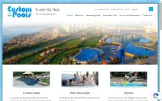 Custom Pools Inc. of Rochester website