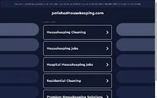 Polished Housekeeping Services of Salem website