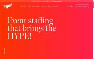 The Hype Agency website