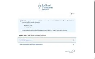 Bedford Commons OB-GYN website