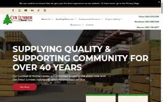 Cyr Lumber & Home Center website