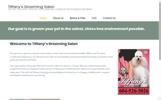 Grooming at Tiffany's of Windham website