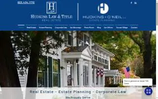 Hudkins Law & Title website