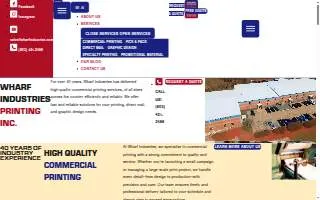 Wharf Industries Printing Inc. website