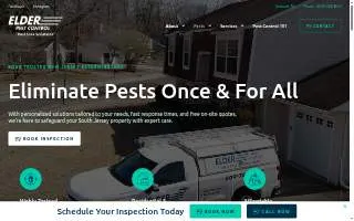 ELDER Pest Control website