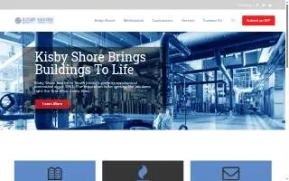 Kisby Shore Mechanical Contractors website