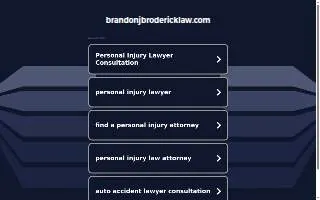 Brandon J Broderick, Personal Injury Attorney at Law of Bayonne website