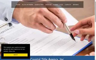Coastal Title Agency of Bayonne website