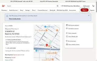 Walgreens of Bayonne website