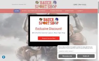 Bauer Sport Shop website