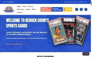 Bergen County Sports Cards website