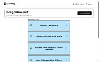 Bergen Law of Bergenfield website